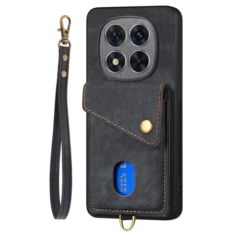 Xiaomi Redmi Note 14 Pro 5G Funda de Piel Tarjetero y Lanyard