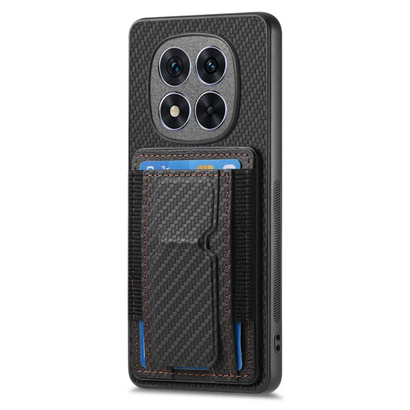 Xiaomi Redmi Note 14 Pro 5G / Poco X7 Funda de fibra de carbono Soporte y tarjetero