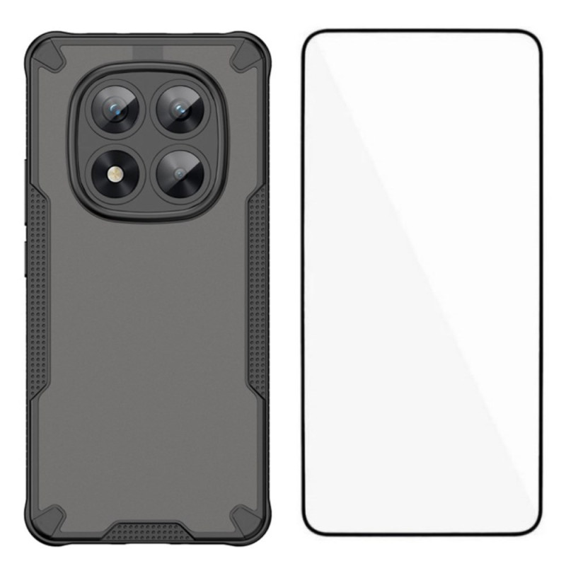 Xiaomi Redmi Note 14 Pro 5G Funda de silicona de color con protector de pantalla de cristal templado