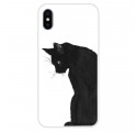 Funda iPhone XS Cat Black Thoughtful