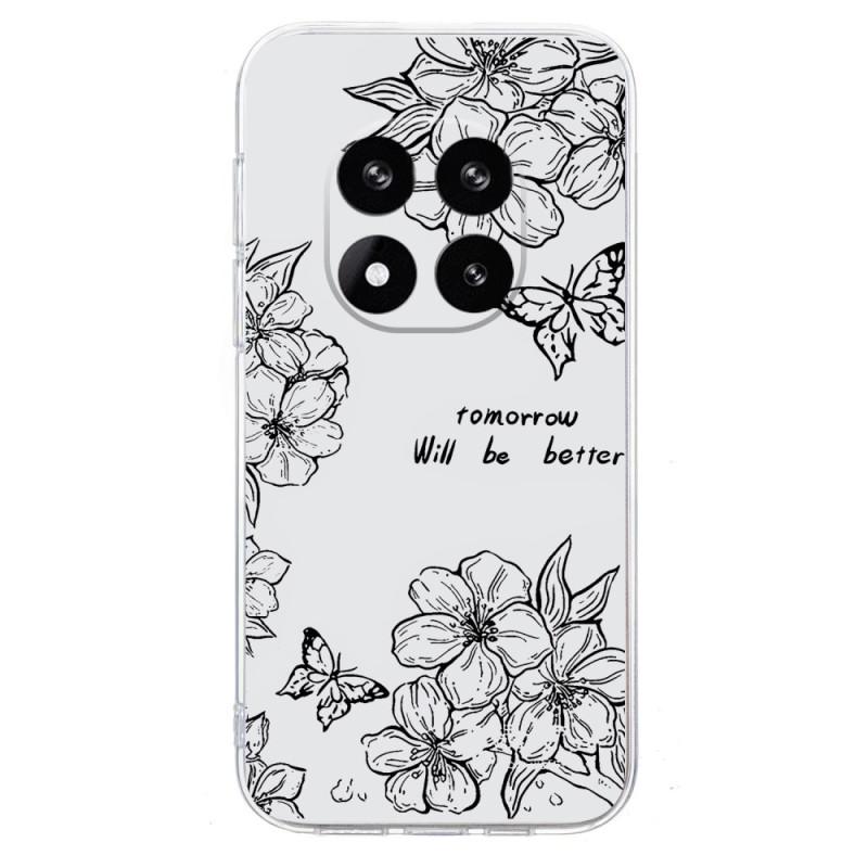 Xiaomi Redmi Note 14 Pro Plus 5G Funda Dibujo Mariposas y Flores