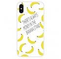 Funda transparente para iPhone XS Banana Money