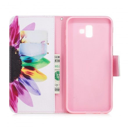 Funda de flor de acuarela para Samsung Galaxy J6 Plus Funda de flor de acuarela para Samsung Galaxy J6 Plus