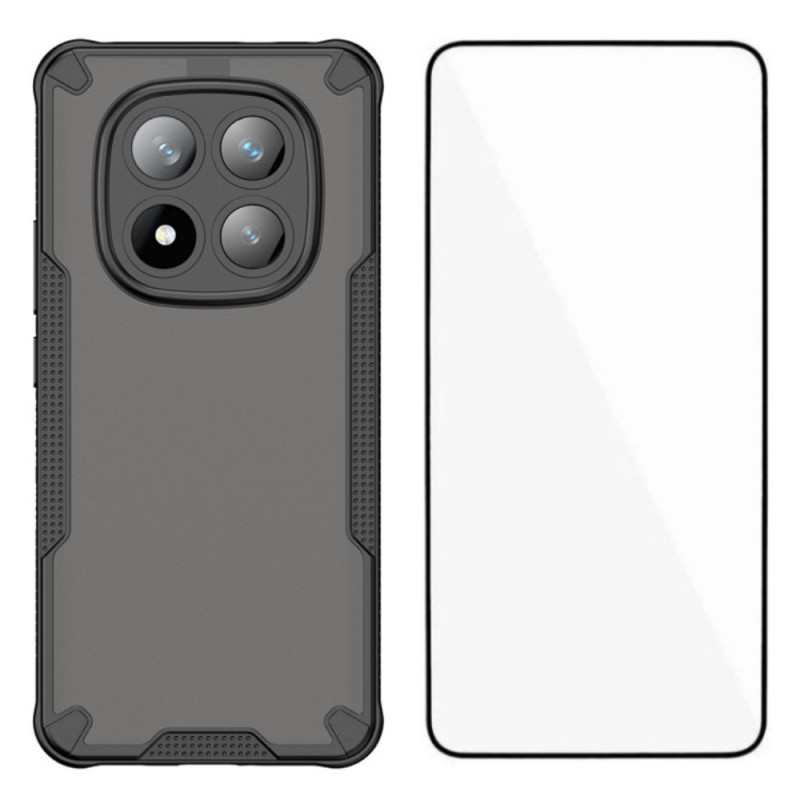 Xiaomi Redmi Note 14 Pro Plus 5G Funda de silicona semitransparente con protector de pantalla de cristal templado