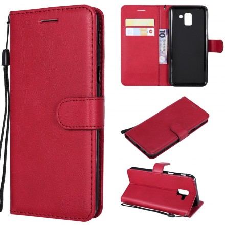 Funda de cuero para Samsung Galaxy J6 Plus