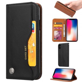 Funda Flip Cover iPhone XS Leatherette Card Funda