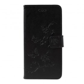 Funda con colgante de mariposas y flores para el Samsung Galaxy A7