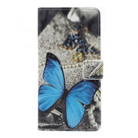 Funda de mariposa para el Samsung Galaxy A7 Azul
