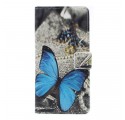 Funda de mariposa para el Samsung Galaxy A7 Azul