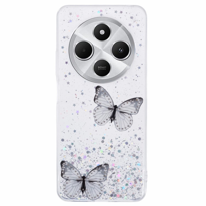 Xiaomi Redmi 14C / Poco C75 Funda Glitter Mariposa