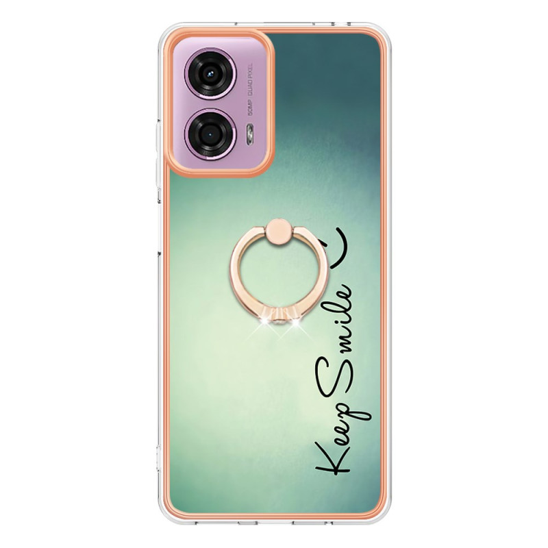 Funda Moto E14 Anillo de soporte Keep Smile