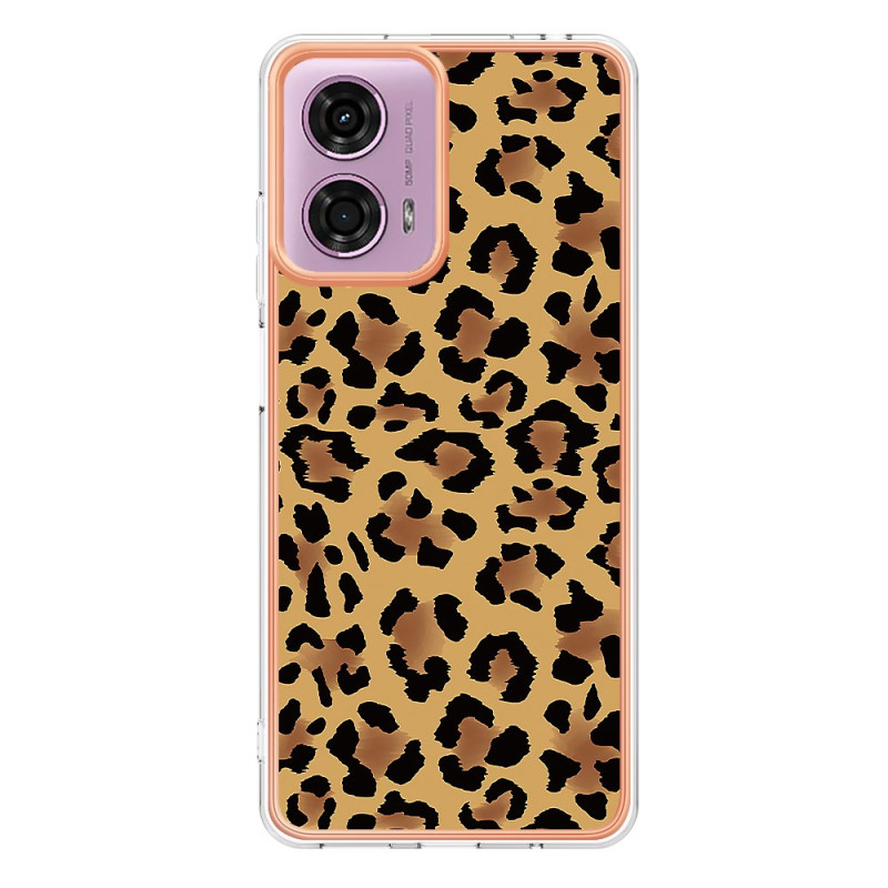 Moto E14 Funda
 con estampado de leopardo