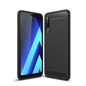Funda de fibra de carbono cepillada para el Samsung Galaxy A7