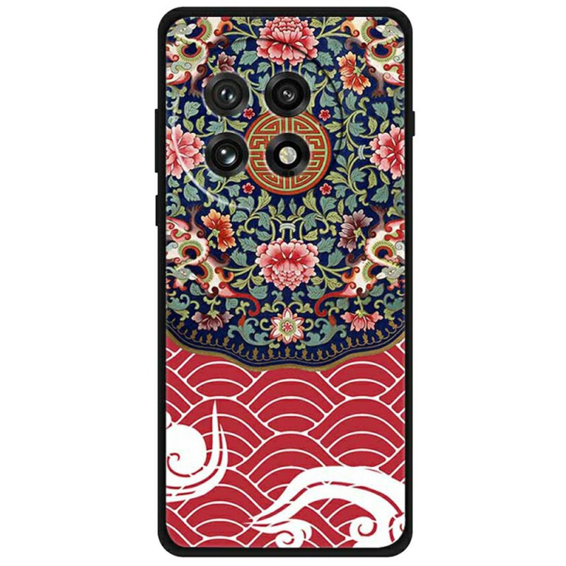 Coque OnePlus 13 Fleurs et Dragon