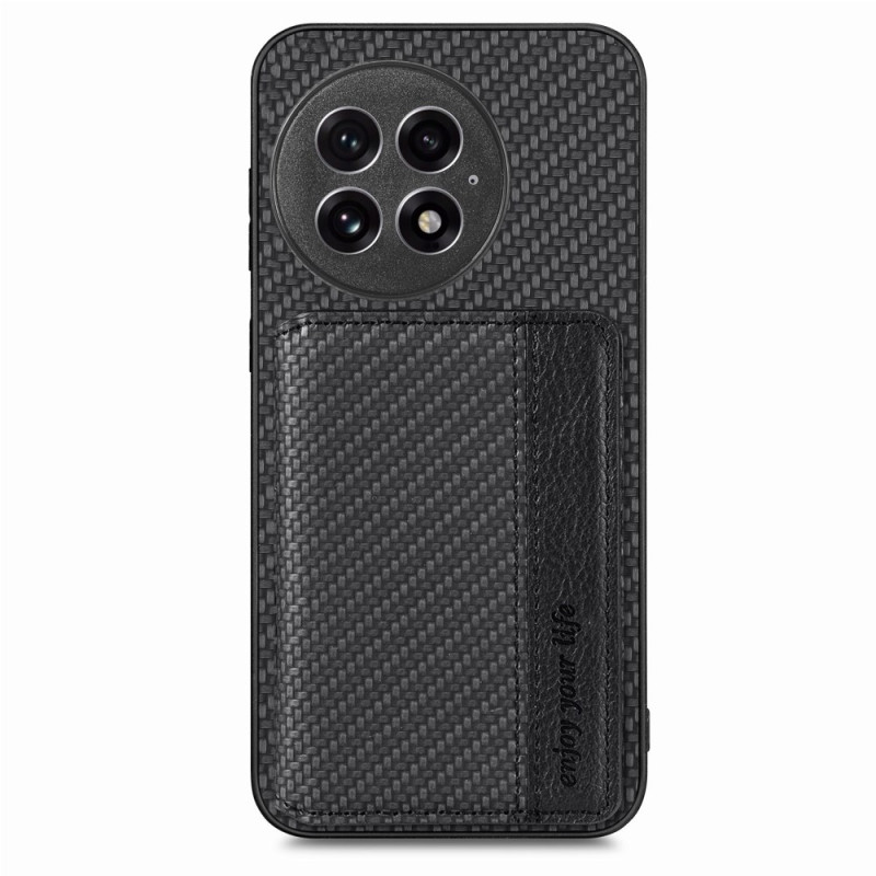 Funda de tarjeta magnética de fibra de carbono para OnePlus 13