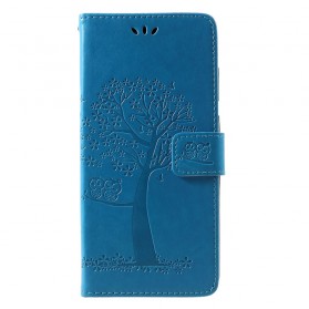 Funda con colgante de árbol y búho para el Samsung Galaxy A9
