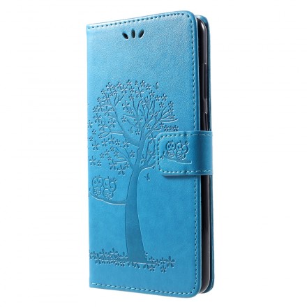 Funda con colgante de árbol y búho para el Samsung Galaxy A9