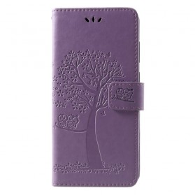 Funda con colgante de árbol y búho para el Samsung Galaxy A9