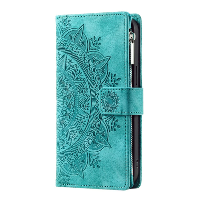 Funda Moto G05 Cartera Mandala Efecto Gamuza