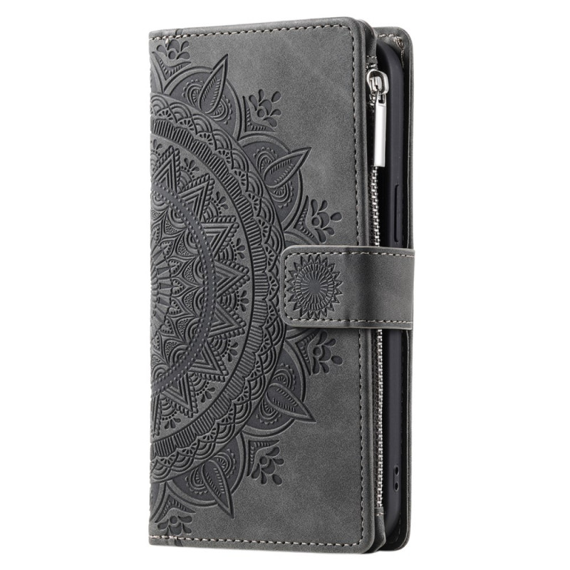 Funda Xiaomi Redmi Note 14 4G Cartera Efecto Gamuza Mandala