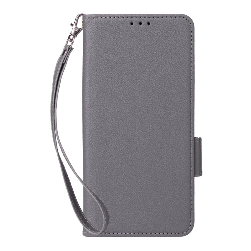 Xiaomi Redmi Note 14 Pro 4G Funda de piel sintética con colgante
 de litchi