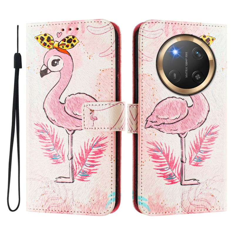 Funda de cartera para Honor X9c 5G con colgante
 - Motivo pájaro