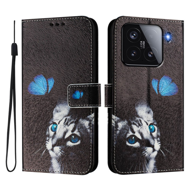 Xiaomi 15 Funda de mariposa y gato