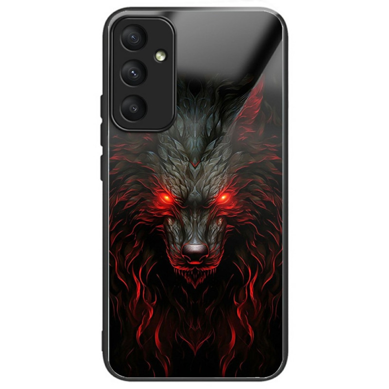 Galaxy A36 5G Funda de cristal templado Lobo de ojos rojos