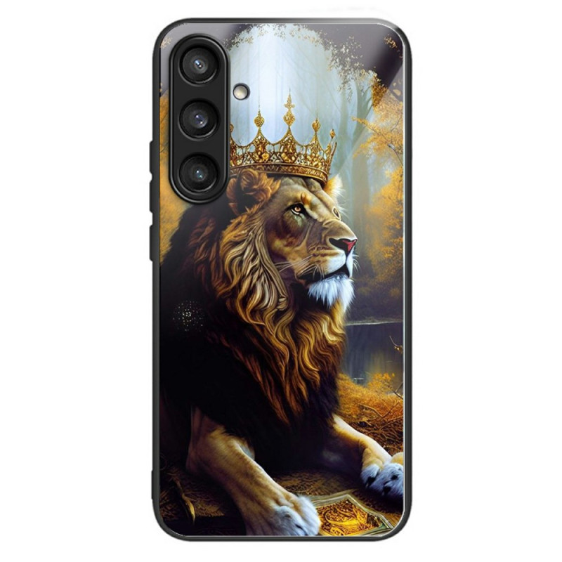 Samsung Galaxy A36 5G Funda de cristal templado Lion Crown