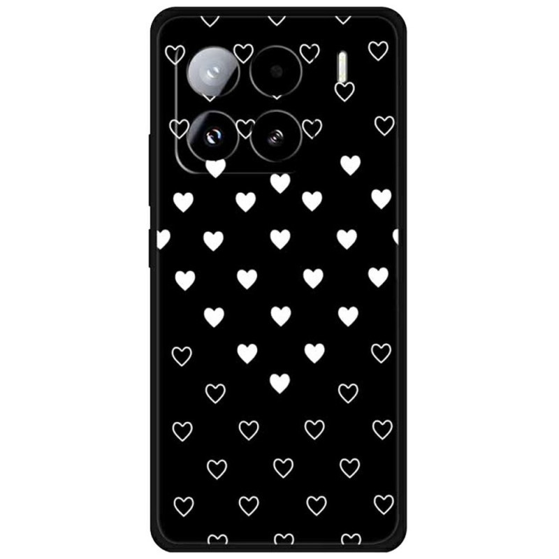 Xiaomi 15 Pro Funda Corazones Blancos