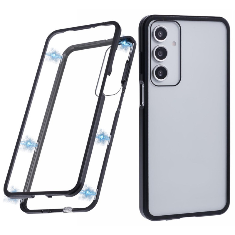 Samsung Galaxy A16 4G / 5G Funda de Doble Cara de Cristal Templado con Marco Metálico