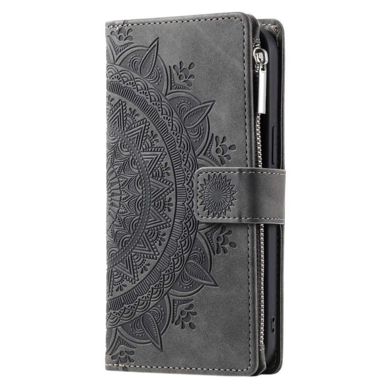 Xiaomi 15 Pro Wallet Funda
 Suede Mandala Effect