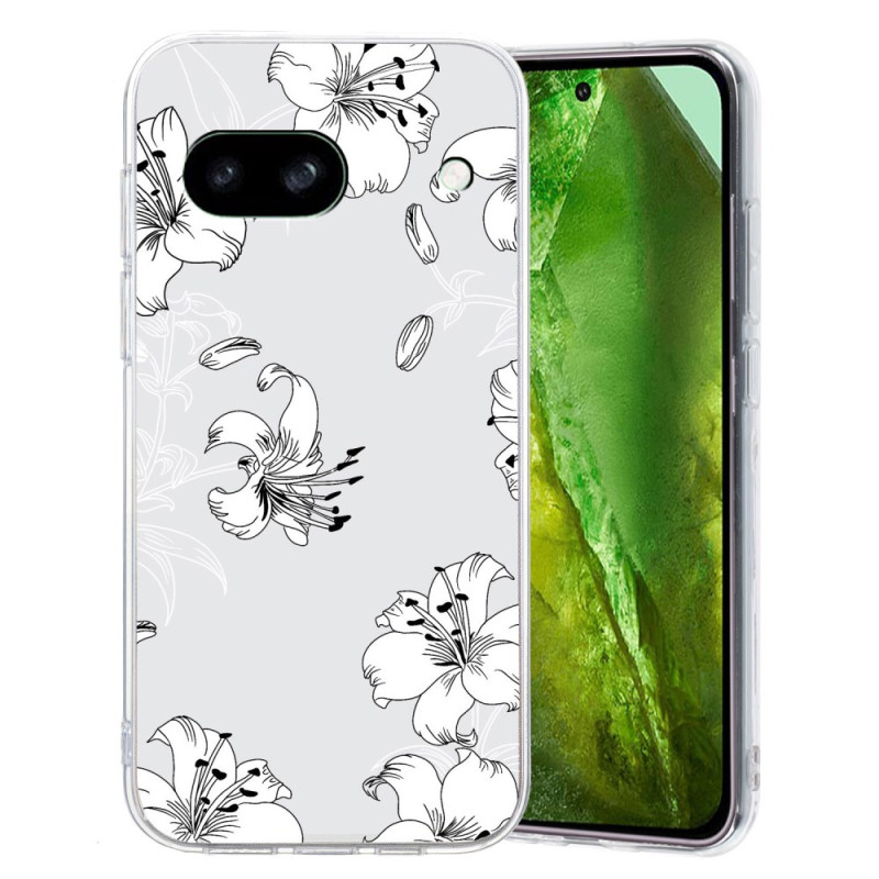 Funda Google Pixel 8A Diseño Floral Blanco