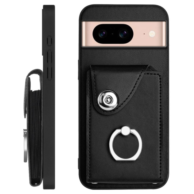 Funda Google Pixel 8A Anillo de soporte giratorio y tarjetero