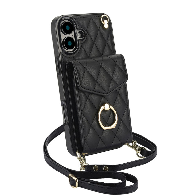 Funda acolchada multifuncional con cordón para iPhone 16