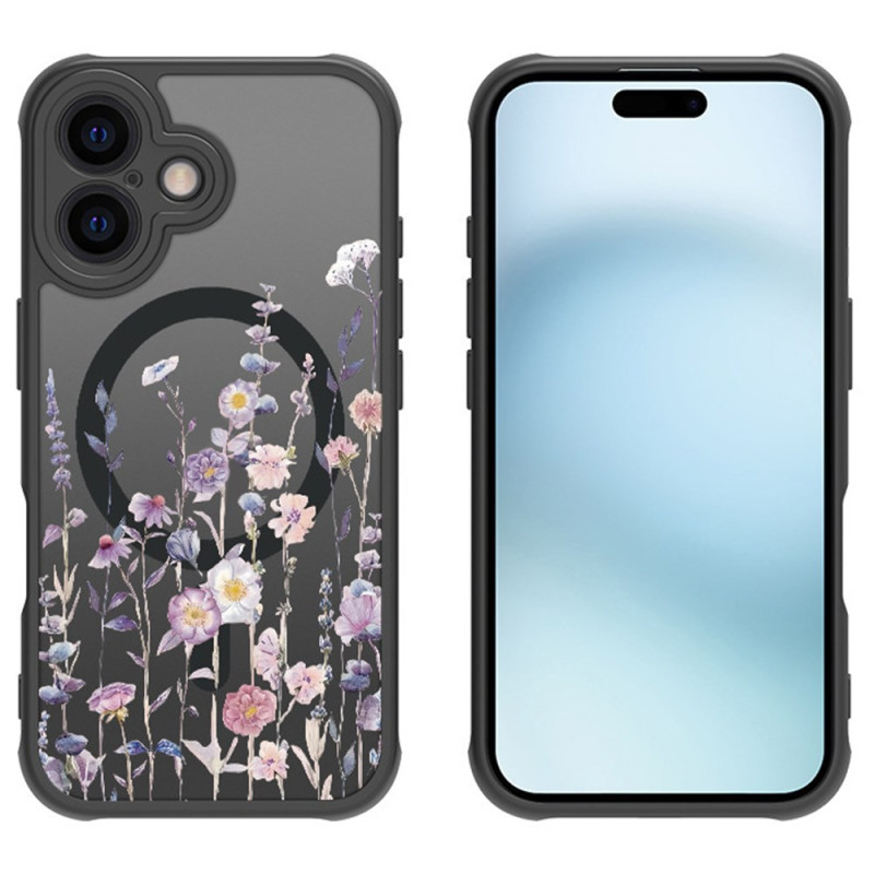 Funda compatible iPhone 16 MagSafe Diseño Floral