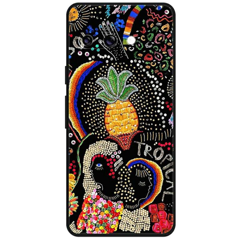 Funda de piña y flores para el Google Pixel 9A