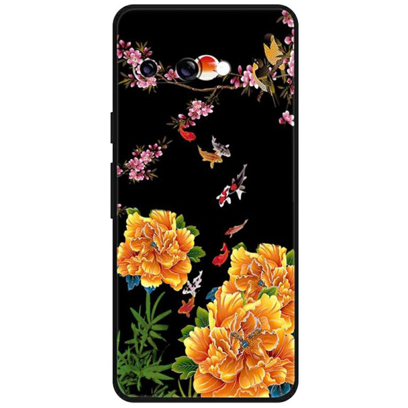 Funda Google Pixel 9A Flores y peces