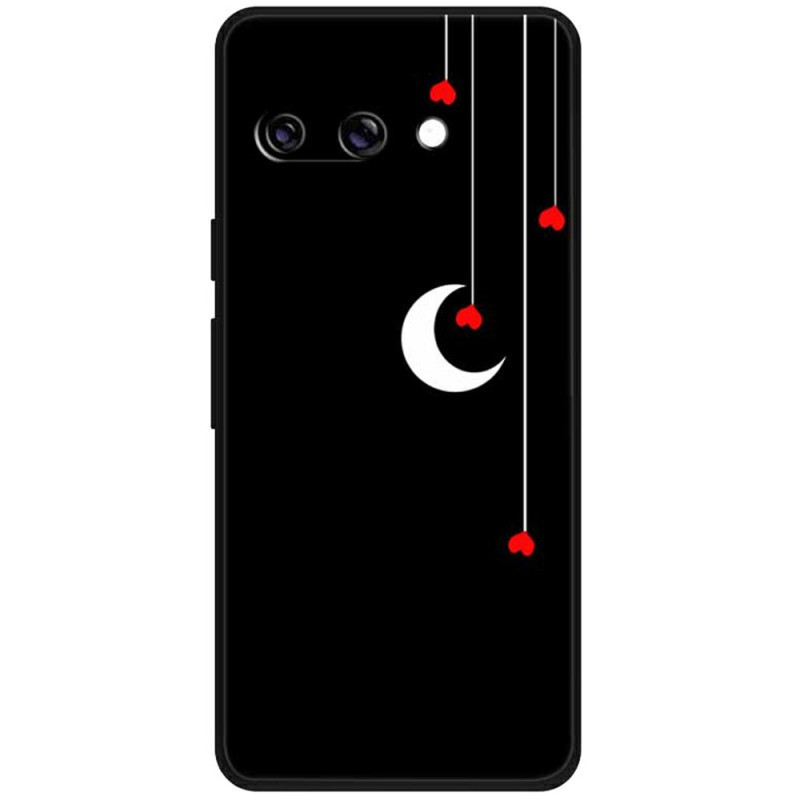 Funda Google Pixel 9A Corazones y Luna