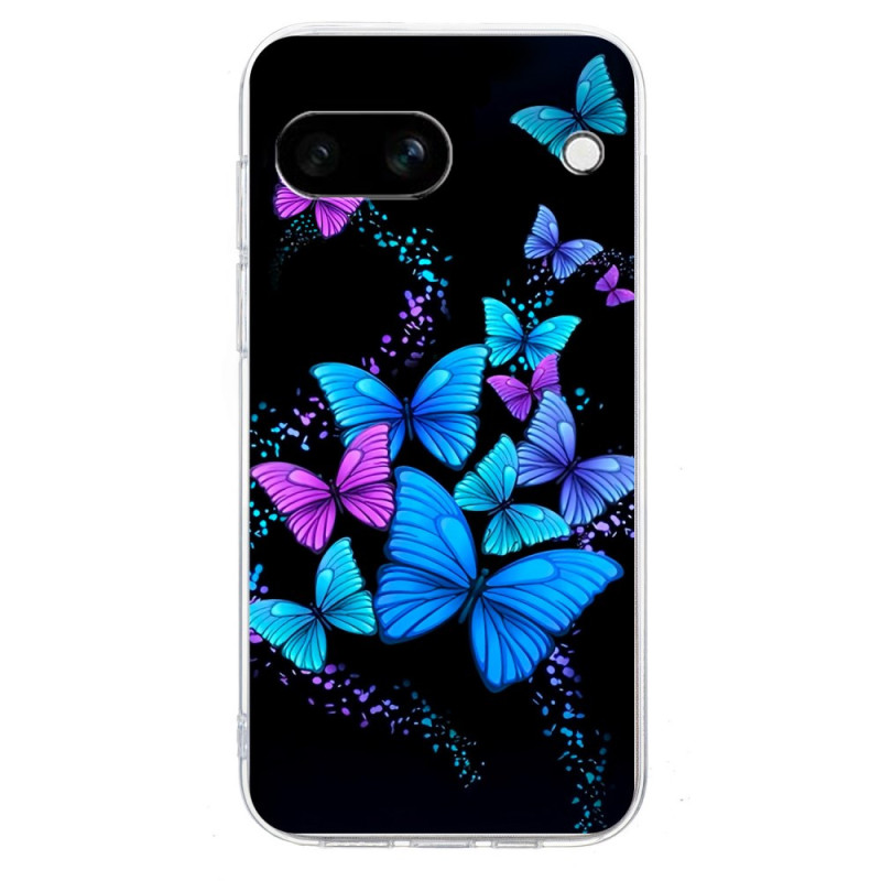 Funda Google Pixel 9A con estampado de mariposas de colores