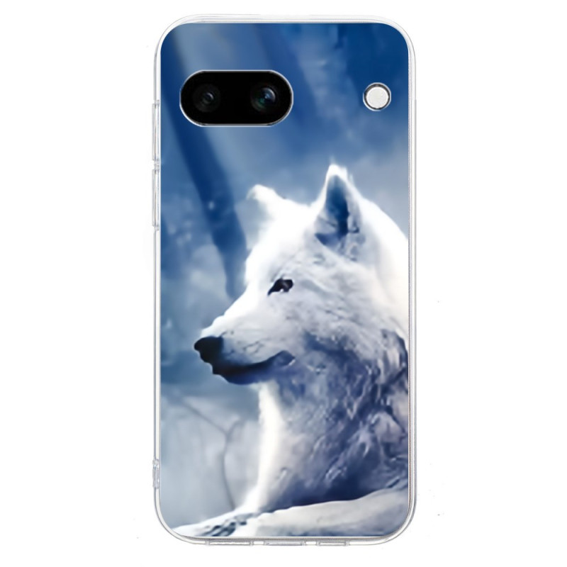 Google Pixel 9A Funda Lobo Blanco