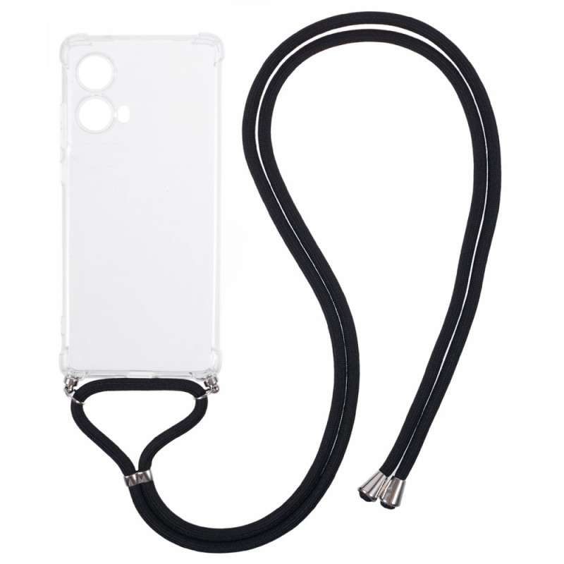 Funda de cordón transparente Moto G85 5G