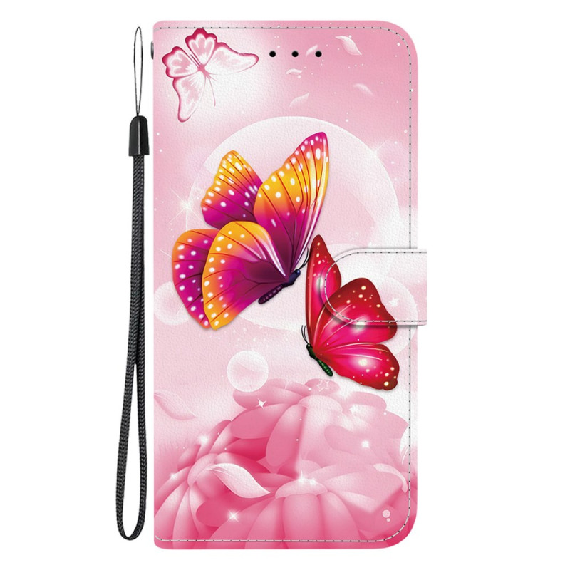 Moto G55 5G Funda Mariposas Rosa