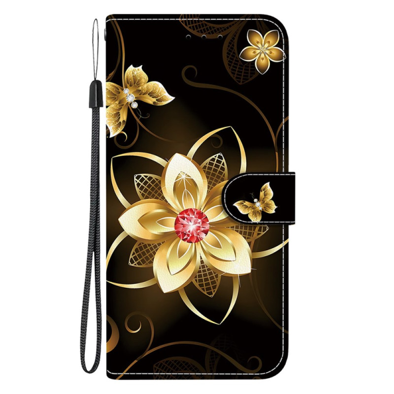 Funda Flor Oro Moto G55 5G