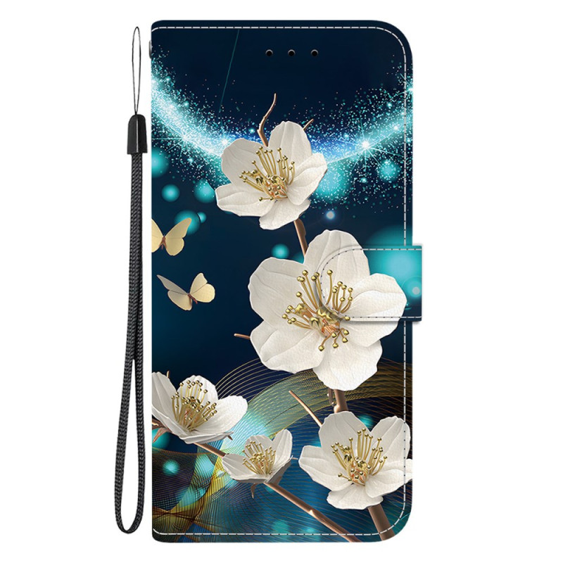 Moto G55 5G Floral Funda
 Blanco