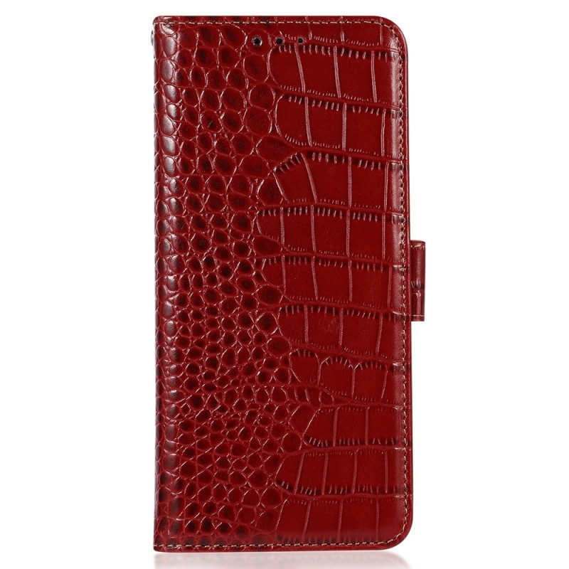 Moto G35 5G Funda Piel Textura Cocodrilo