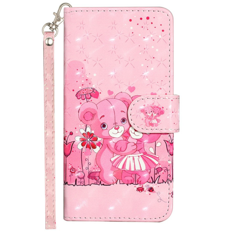 Funda iPhone 16E Osito de peluche con cordón