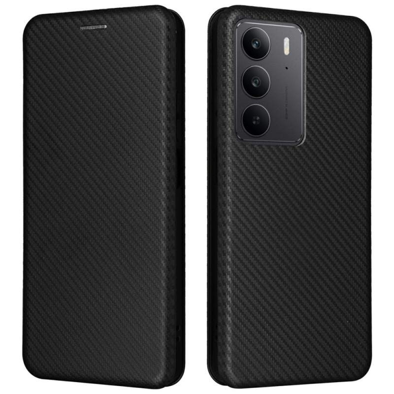 Flip Cover Realme C75 Fibra de Carbono