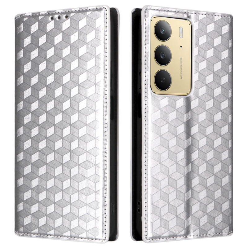 Flip Cover Realme C75 Patrón de diamantes