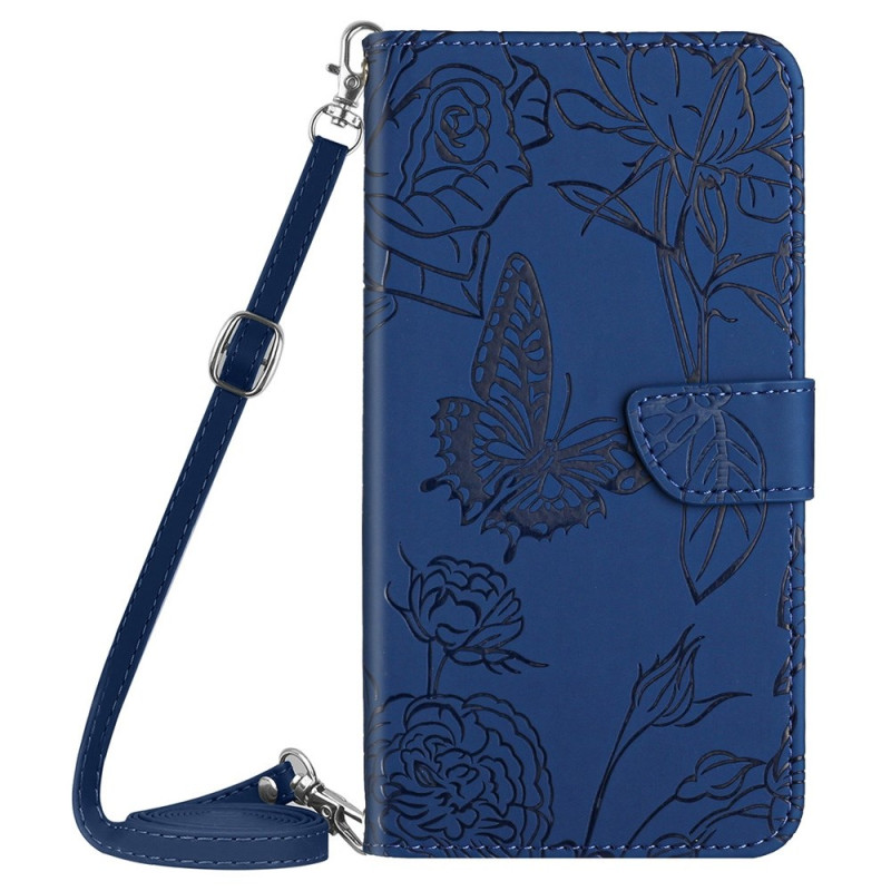 Xiaomi Redmi Note 14 4G Funda de hombro con estampado de mariposa